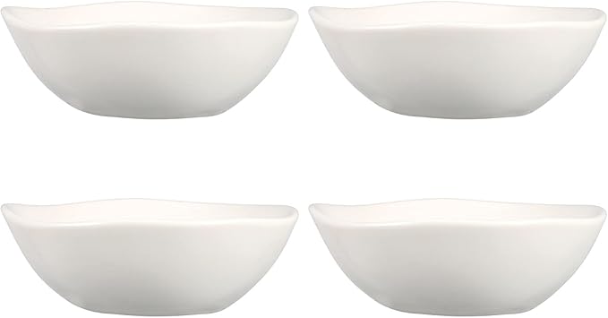 MARURY 4pcs Ceramic Sauce Dishes Dip Bowls Round Seasoning Dishes Sushi Dipping Bowl Saucers Bowl Appetizer Plates Seasoning Dish Saucer Plates Blue (Color : White)