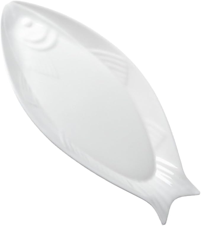 ABOOFAN Ceramic Steamed Fish Plate Serving Dish for Home Use Food Plate for Desserts Appetizers and Family Gatherings Easy to Clean for Parties and Events