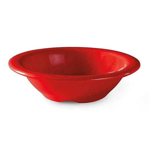 G.E.T. B-454-RSP Melamine Narrow Rim Fruit/Dessert Bowl, 4.5 Ounce, Red (Set of 12)