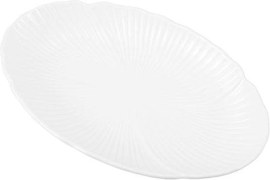 Tofficu Decorative Ceramic Plate Elegant Serving Dish for Cheese Fruits Condiments Appetizers Versatile Home Kitchen Decor with Unique Appeal and Coordinated Aesthetic