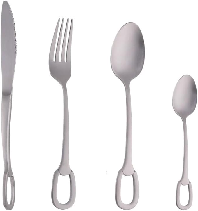Stainless Steel Flatware serving set,Home Kitchen Eating Tableware Set,Dishwasher Safe,For Home Kitchen Restaurant Hote 4/16/24/32/40/48 Pieces Stainless Steel Set Dinner Knife And Fork Spoon Steak Kn
