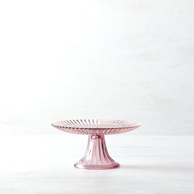 Fortessa Archie Serveware, Mini Cake and Cupcake Stand, 8.25", Pink