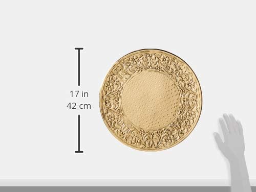 Elegance Round Ornate Wedding Cake Stand, 14", Gold