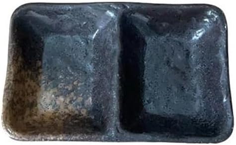Appetizer Plates Ceramic Rectangular Dipping Bowls for Sushi Sauce and Side Dishes, Perfect for Snacks for Condiment