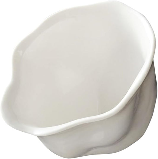 Flower-shaped Ceramic Appetizer Plate for Dipping Sauces and Seasoning Unique Snack Dish for Home and Restaurant Use Easy to Clean and for Everyday Meals