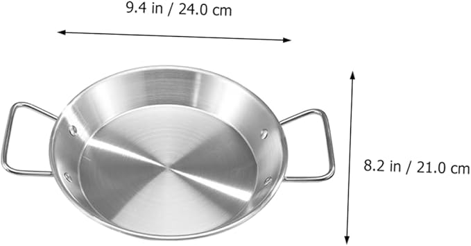IMIKEYA Double Handles Stainless Steel Dinner Plate Non-breakable Serving Tray for Food Restaurant Hotel Party