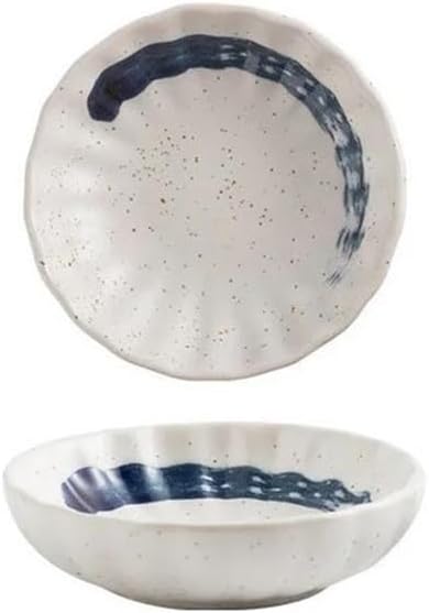 Appetizer Plates Retro Ceramic Seasoning Plate Hotel Restaurant Sauce Dish Flavor Dish Kitchen Supplies for Condiment