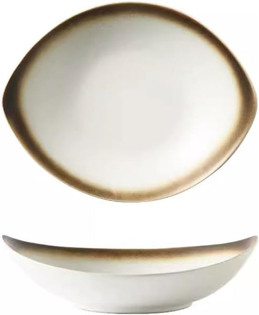 Pasta Bowls Appetizer Plates Ceramic Plate Dish Plate Household Salad Plate Cold Dish Plate Restaurant Commercial Large Plate Light Luxury Soup Plate Western Food Plate Dining Serving Plates for