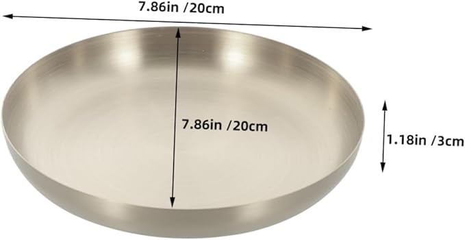 Cabilock Stainless Steel Food Plate Modern Steak Serving Tray for Parties Gatherings and Restaurants and Easy to Clean for Snacks Fruits and Desserts