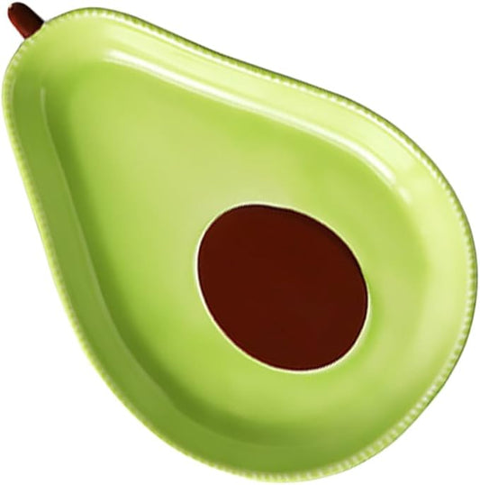 Avocado Shape Ceramic Plate Medium Creative Fruit Salad Dessert Dish for Family Parties Weddings Bars Restaurants Multifunctional Food Container