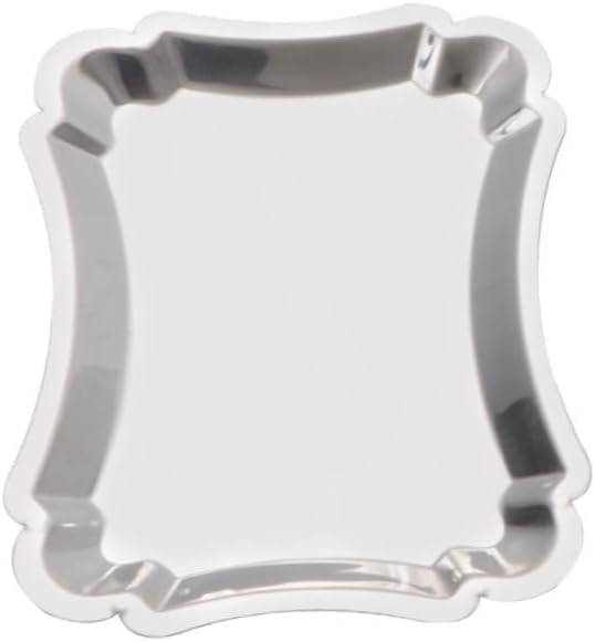 Ciieeo 2pcs Snack Trays for Party Large Serving Tray Stainless Steel Dessert Plate