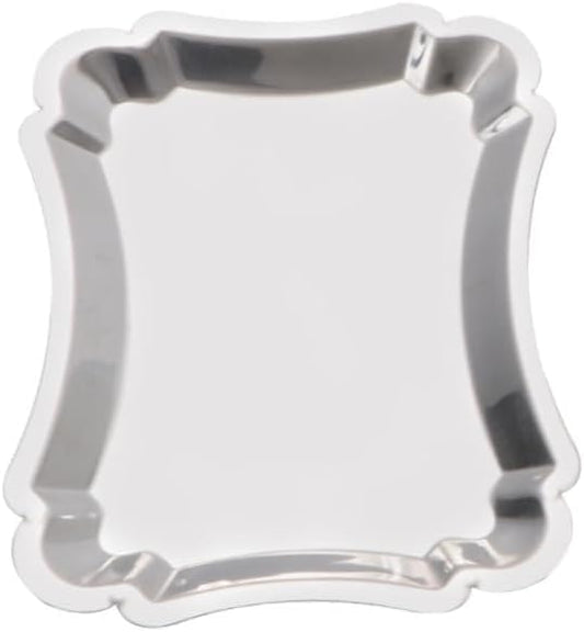 Ciieeo 2pcs Snack Trays for Party Large Serving Tray Stainless Steel Dessert Plate