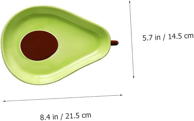 Avocado Shape Ceramic Plate Serving Dish Appetizer Serving Tray Salad Fruit Plate Dinnerware