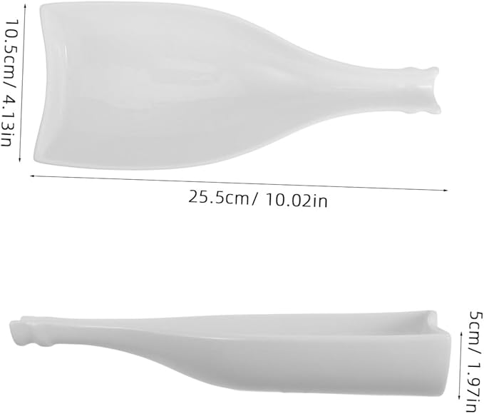 Amosfun Wine Bottle Shaped Ceramic Plate Elegant Food Dish for Cold Appetizers Unique Dinner Container for Home Restaurant Bar and Parties Decorative Food Serving Tray