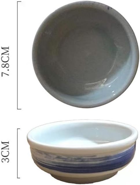 Appetizer Plates Soy Sauce Dishes, Ceramic Dipping Bowls, Seasoning Dishes for Ketchup, BBQ, Sushi for Condiment
