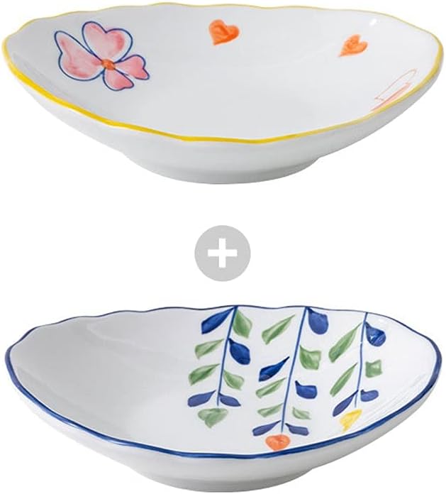 Appetizer Bowls 6 inch Ceramic Dessert Dishes Sauce Dish Soy Sauce Dipping Plates Snack Appetizer Side Dishes Serving Dish Japanese Style Dinnerware Set Salad Bowls (Color : D)