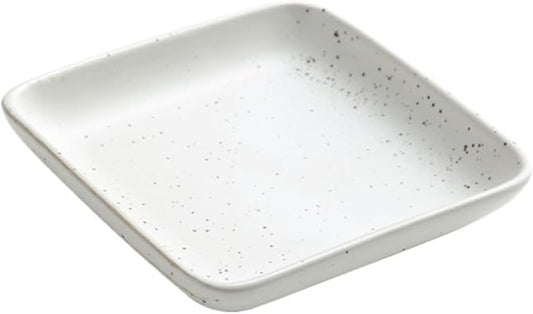 Sauce Dish Ceramic Square Plate Commercial Cuisine Grilled Meat Small Dishes Snack Plate Restaurant Tableware Household Ceramic Plate Snack Plate(E)