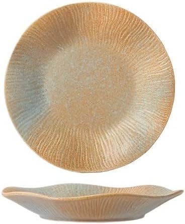 Round Ceramic Plate For Steak And Western Food Tableware For Home And Hotel(10inchdisc)
