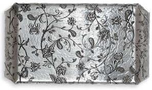 Wendell August Floral and Vine Design Tray, Tracery, Handmade in the USA (Large Hostess Tray)