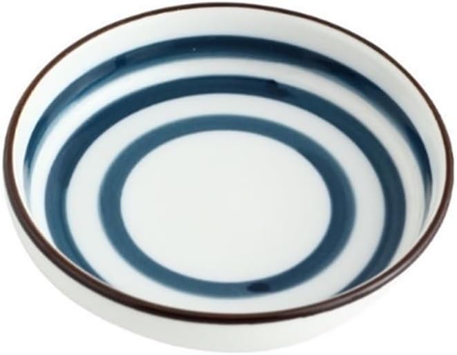 Appetizer Plates Saucer Dish Round Dipping Snack Bowl, Ceramic Serving Dish Condiment Dish Sushi Soy Dish for Condiment