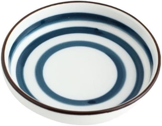 Appetizer Plates Saucer Dish Round Dipping Snack Bowl, Ceramic Serving Dish Condiment Dish Sushi Soy Dish for Condiment
