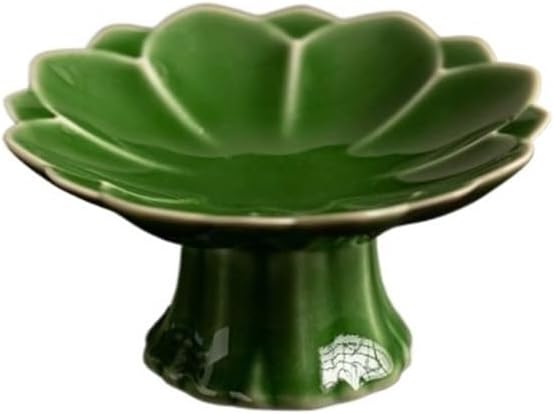 Appetizer Plates Serving Platter Decoration Multipurpose Ceramic Tray Serving Plate Fruit Bowl for Condiment(Green)