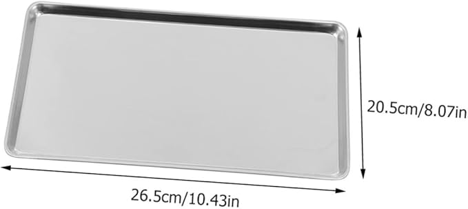 IMIKEYA Stainless Steel Rice Noodle Dish Fruit Snacks for Kids Baking Tray Stainless Steel Baking Pan Pizza Tools Cake Afternoon Tea Tray Fruit Pies Bread Pan Banquet Rectangle