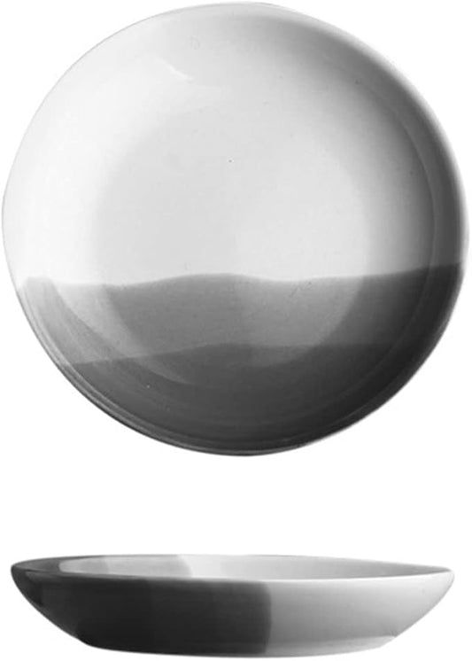 Appetizer Plate Dipping Bowl Ceramic Saucer Multipurpose Sauce Plate Dessert Side Dish Kitchen Tableware Restaurant Utensils 1 Pcs Snack Plate Sauce Dipping，Black