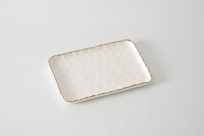 Pampa Bay Portofino Small Rectangular Tray 11.25" x 7.5" x 1" – Decorative Serving Tray for Bathroom, Kitchen, Vanity & Coffee Table
