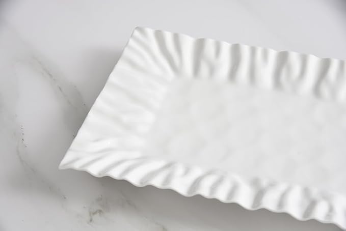 Pampa Bay Mascali Bianca Rectangular Tray, 15" x 7.5" x 1"