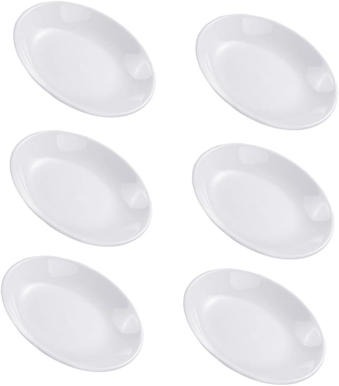 6pcs Ceramic Sauce Plates Dipping Bowls for Condiments Seasoning and Appetizers Lightweight and Portable Kitchen Tableware for Home Parties and Outdoor Use