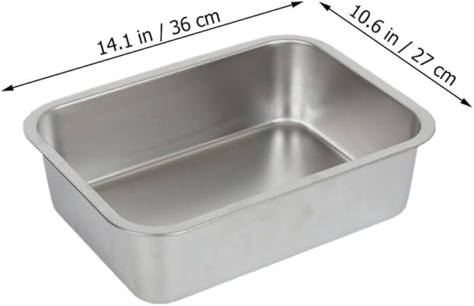 Alipis 1pc Stainless Steel Food Serving Plate Serving Tray for Vegetables Home Dishes Banquets and Restaurants
