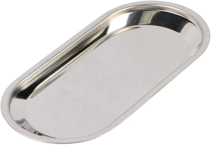 Professional Silver Tray for Serving and Bathroom Stainless Steel Large