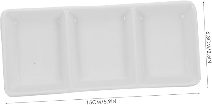 Cabilock 2pcs Ceramic Snack Dishes Versatile Appetizer Plates for Dipping Sauces Fruits and Condiments for Home and Restaurant Use