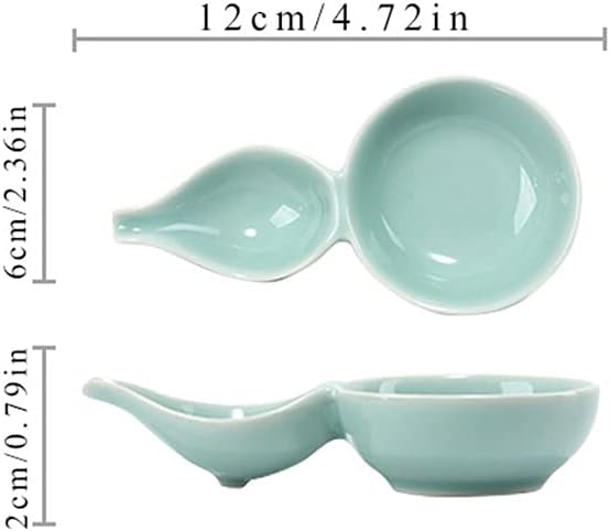Appetizer Bowls 6pcs Gourd Shape Seasoning Dishes Dipping Bowls Appetizer Plates for Sushi Soy Dipping Bowl Snack Dessert Serving Dishes for Kitchen Home(4.72 Inch) Salad Bowls