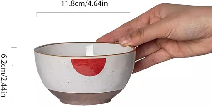 Kitchen Plates Japanese Ceramic Plate Home Dish Plate Rice Bowl Retro Shallow Plate Steak Plate Dinner Plate Soup Bowl Restaurant Plates(A)