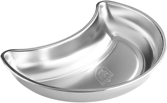 Crescent Shaped Serving Plate Silver Plates for Dinner Lunch Storage Tray for Home Decor