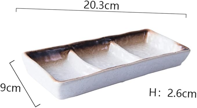 Home Use Ceramic Appetizer Plates Seasoning Dish for Dipping Sauces Mocha Color Easy to Clean Flavor Bowl for Parties Everyday Use