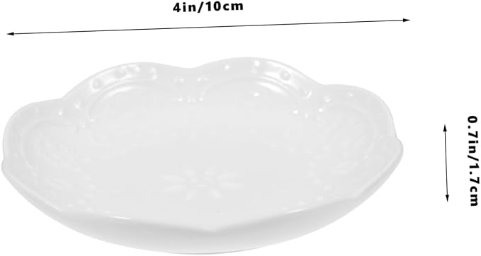 2pcs Modern Style Ceramic Dipping Dish Small Sauce Bowls Porcelain Appetizer Plate for Condiments