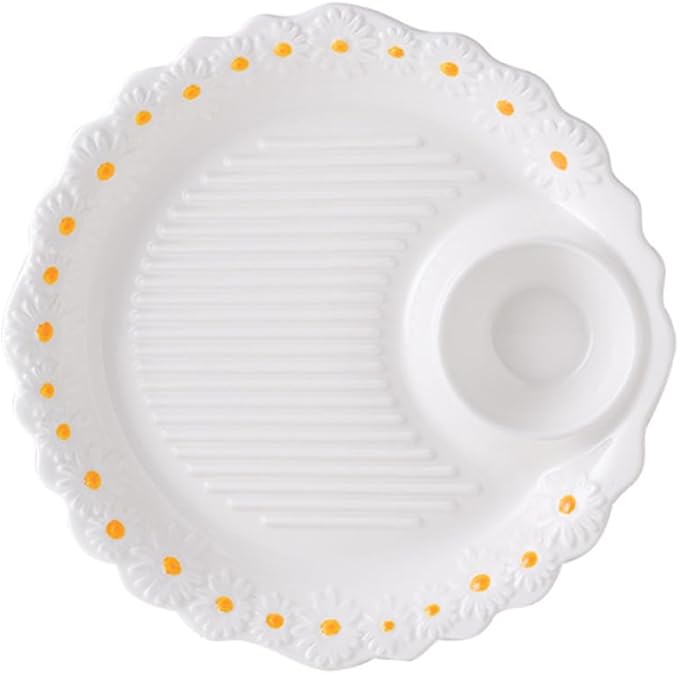 Multi Purpose Appetizer Ceramic Tray Vinegar Bowl Elegant Sushi Cookie Serving Dishes Dipping Sauce Plate for Dumplings French Fries Snacks Homes Restaurants Design Sense Souvenirs