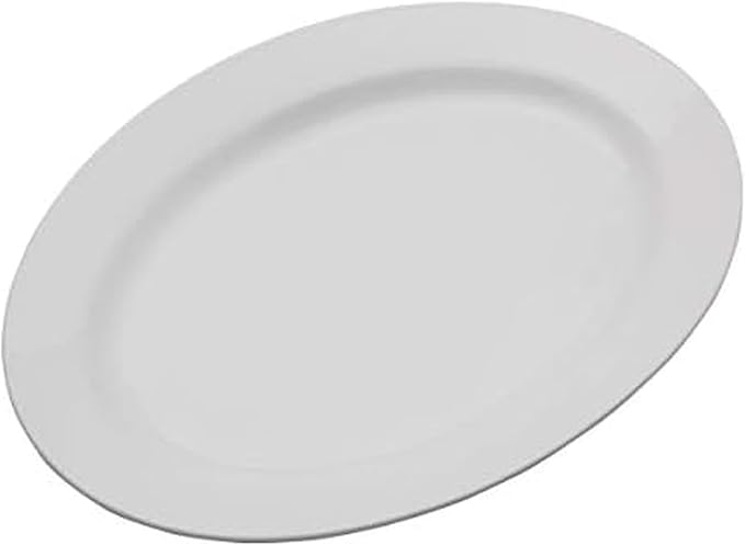 Everyday White Oval 16 inch Porcelain Serving Platter, 16-Inch