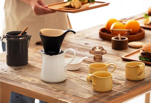 Zero Japan - Bee House Pour Over Coffee Dripper - Lead-Free & Cadmium-Free Ceramic Coffee Maker with Elegant Peek Hole, Drip Cone Brewer Coffee Gift, Brewing Accessories - Yellow Pepper, Standard Size