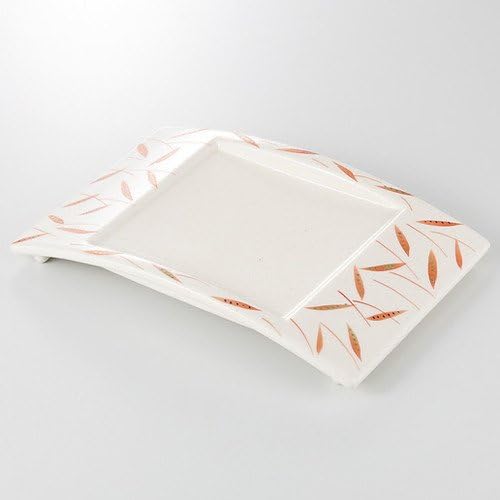 Nishiki Ashie Bow-shaped Appetizer Plate, 10.0 x 6.7 x 1.3 inches (25.5 x 17 x 3.2 cm), 26.5 oz (750 g), Appetizer Plate, Restaurant, Restaurant, Commercial Use, Japanese Tableware, Restaurant