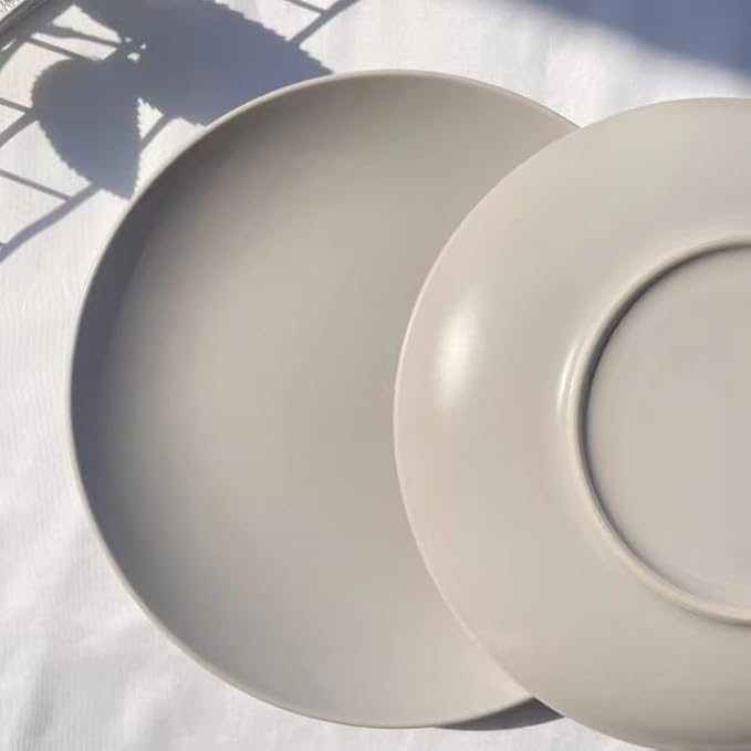 Kitchen Plates Simple Ceramic Plate Dish Plate Home Restaurant Western Food Plate Steak Plate Pasta Plate Hotel Plate Restaurant Plates(5PCS)