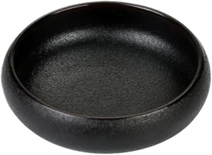 Appetizer Plates Ceramic Dipping Bowls, Soy Sauce Dipping Bowls, Side Seasoning Dish for Sauce Side Dish for Condiment(Black)