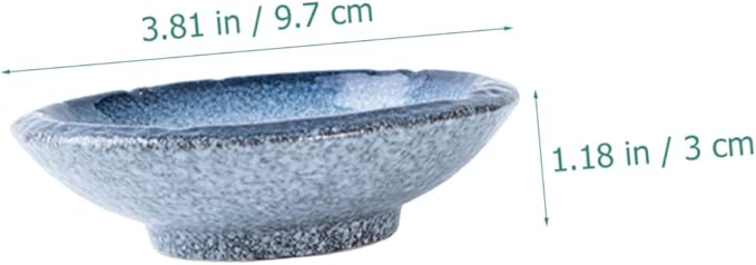 PRETYZOOM 5Pcs Ceramic Sauce Dishes Set Assorted Color Condiment Plates Small Seasoning Dishes for Appetizers Versatile for Dipping and Serving