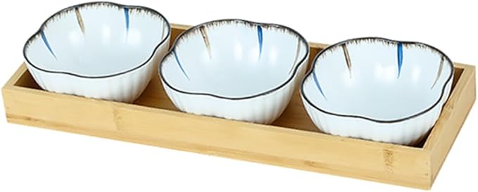 Alipis Japanese Snack Plate Set Snack Tray Serving Plate for Dried Fruit Appetizer Condiment Family Restaurant
