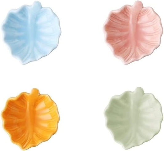 Dipping bowl,Ceramic Sauce Dishes,4 Pack Sauce Dish Set Ceramic Soy Sauce Dish Appetizer Plates Saucer Bowl Soy Sauce Vinegar Seasoning Dishes (Color : D) (Color : B) (Color : B)