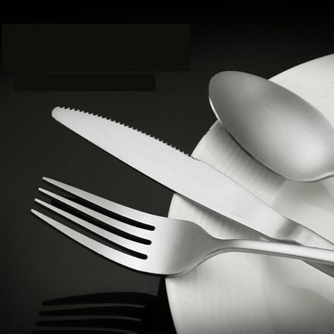 Stainless Steel Flatware serving set,Home Kitchen Eating Tableware Set,Dishwasher Safe,For Home Kitchen Restaurant Hote 4/16/24/32/40/48 Pieces Stainless Steel Set Dinner Knife And Fork Spoon Steak Kn