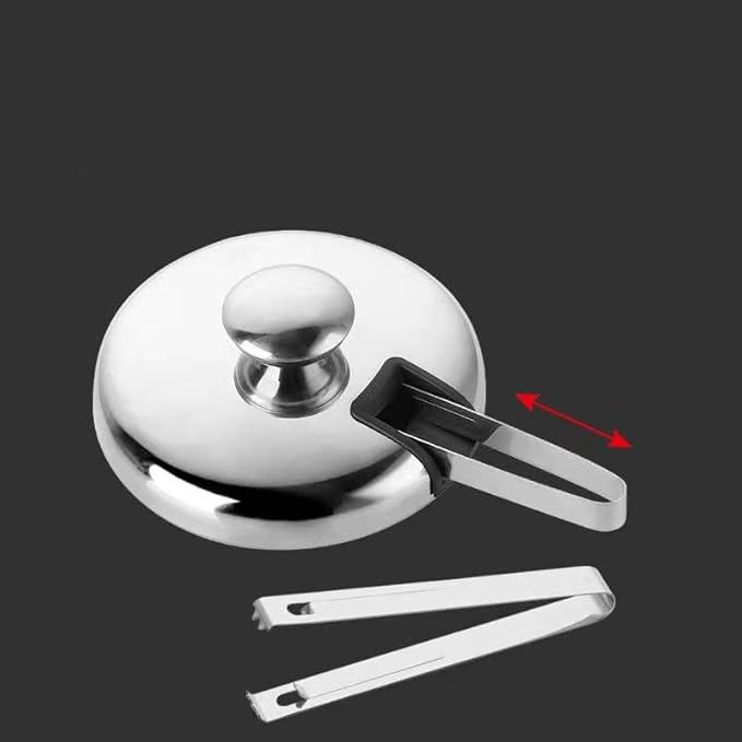 Stainless Steel Ice Cube Container Double Walled 1.3L Ice Bucket Container with Tongs Lid and One Small Metal Ice Scoop